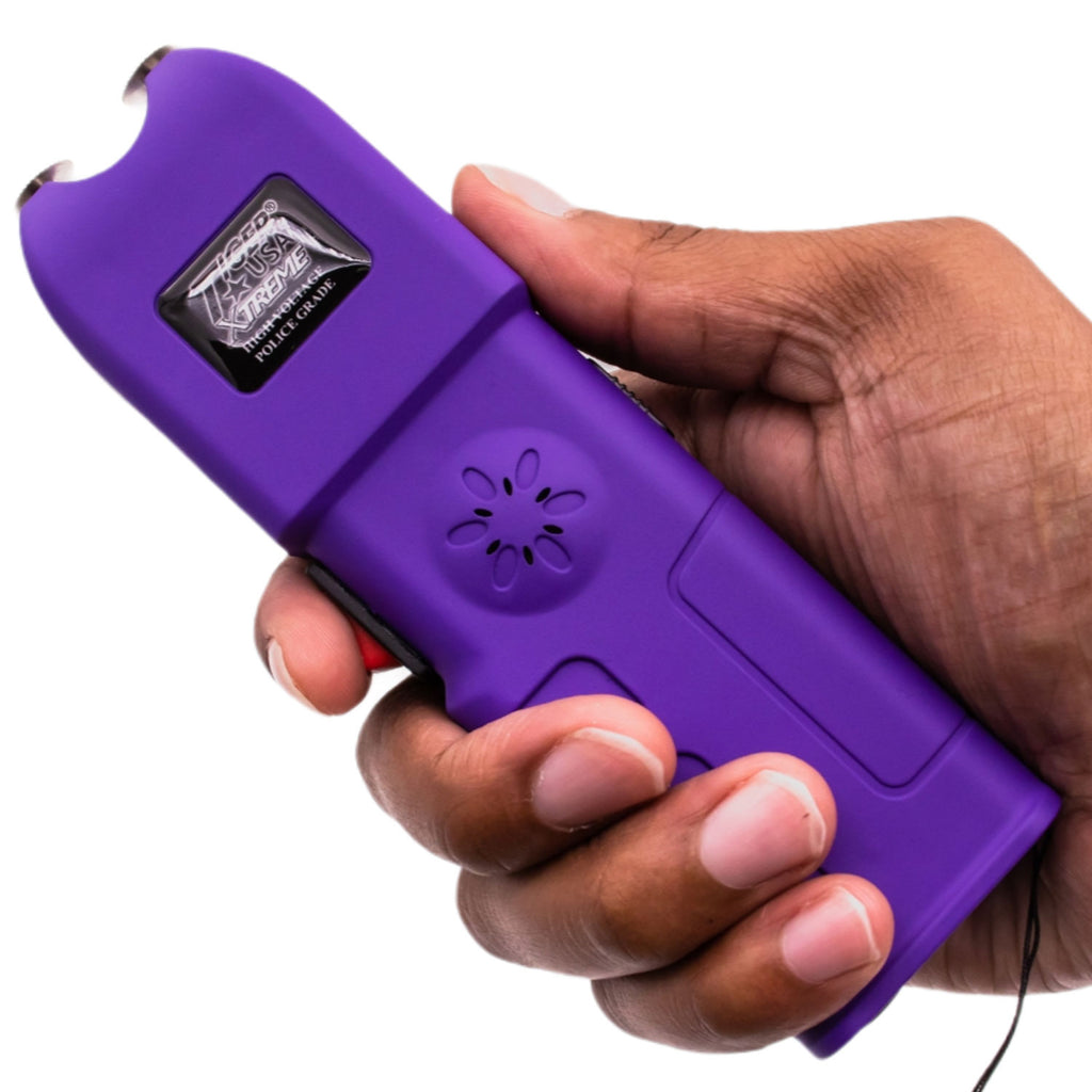 Purple 150 Million Sanctuary Stun Gun with Flashlight and Alarm - AnyTime Blades