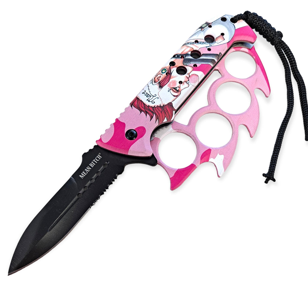 Elite Claw Mean Bitch Trench Knife Pink - AnyTime Blades