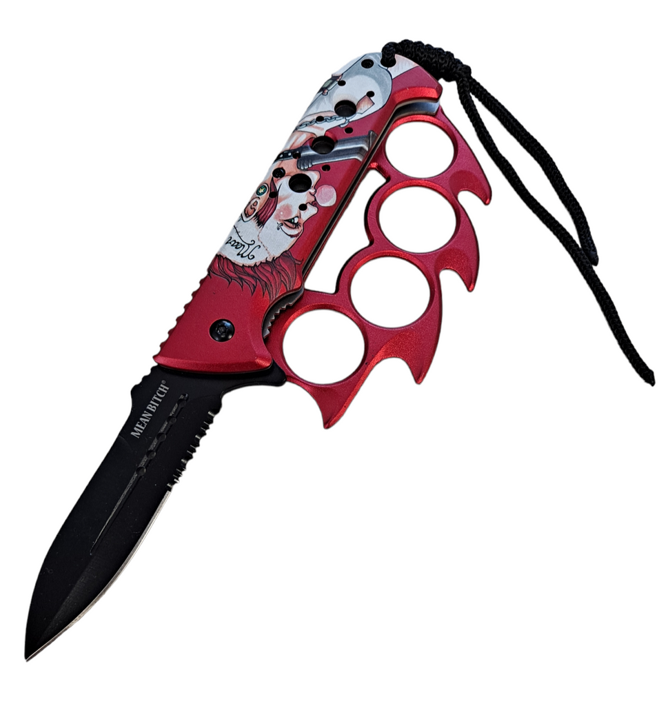 Elite Claw Mean Bitch Trench Knife Red - AnyTime Blades