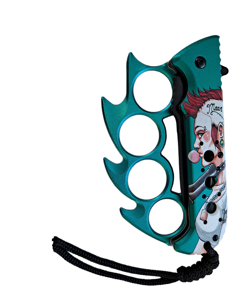 Elite Claw Mean Bitch Trench Knife Teal - AnyTime Blades