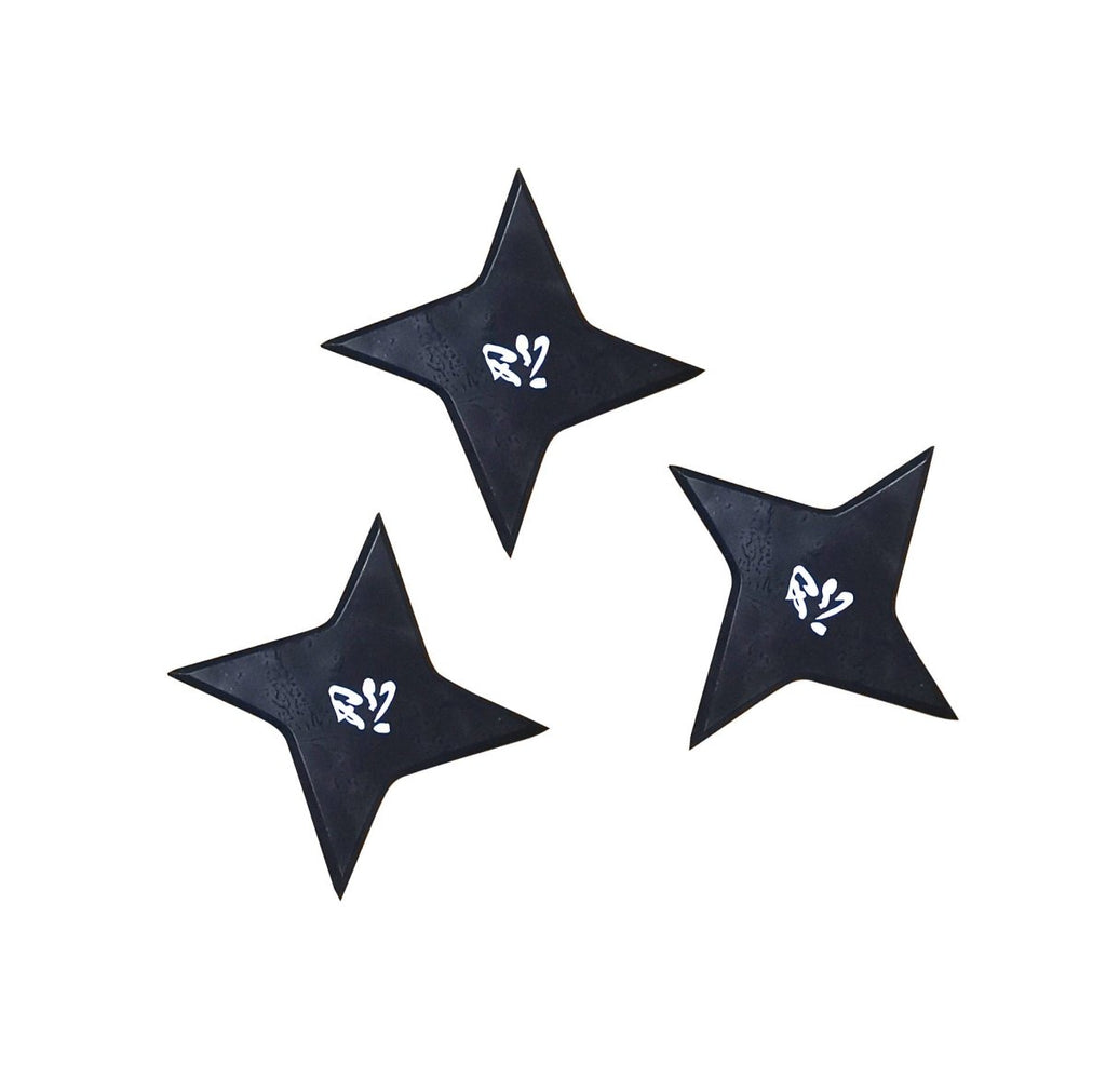 3 Pc Throwing Stars W CASE (BLACK) - AnyTime Blades