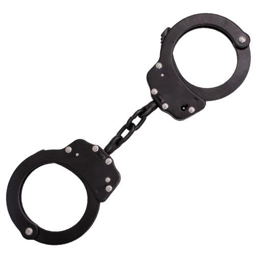 Black Solid Steel Handcuffs - AnyTime Blades