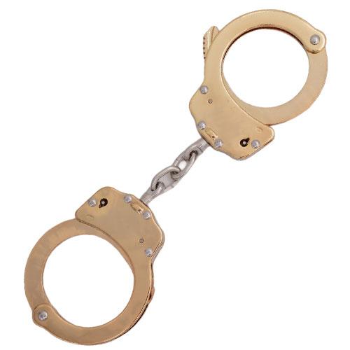 Gold Solid Steel Handcuffs - AnyTime Blades