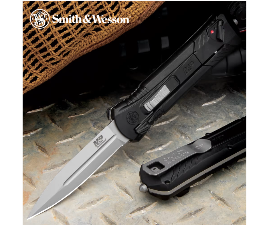 Smith & Wesson Bead Blasted OTF Pocket Knife - AnyTime Blades