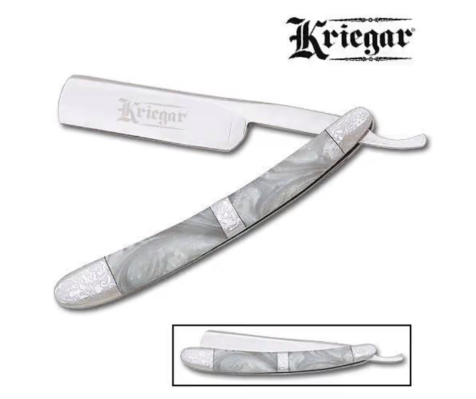 Kriegar Pearl Razor Folding Knife - AnyTime Blades