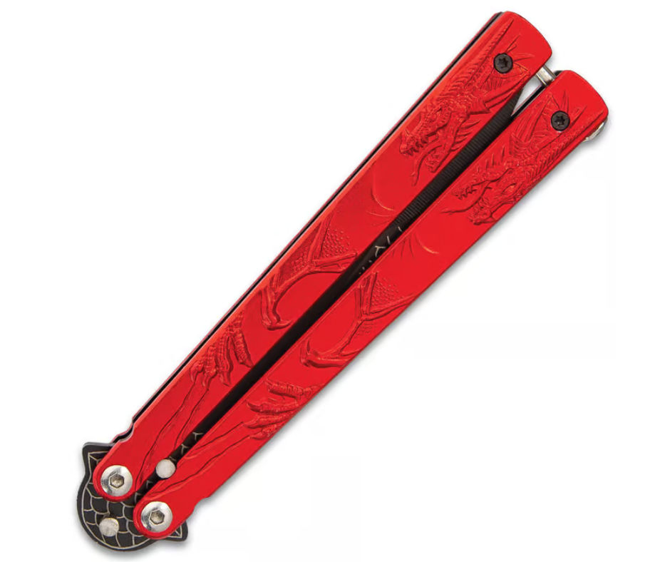 Red Dragon Balisong Butterfly Knife - AnyTime Blades