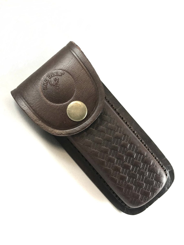 Folding Pocket Knife Genuine Leather Pouch Case Asin: B01MDO40AO - AnyTime Blades
