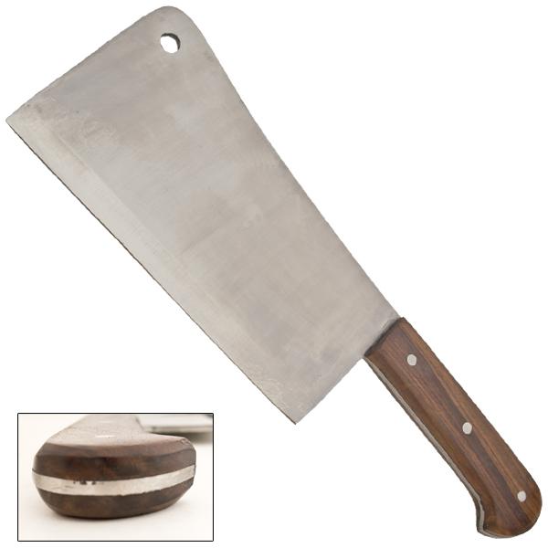 Full Tang Meat Cleaver - 10 Inch Blade - Wood Handle - AnyTime Blades