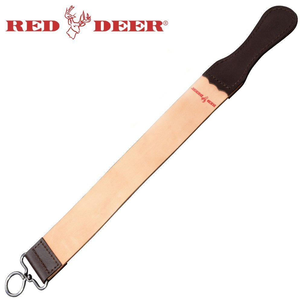 RED DEER Straight Razor Strop Leather Sharpening Strap 20 inch Barber Strop ASIN: B00S2WVWTQ - AnyTime Blades