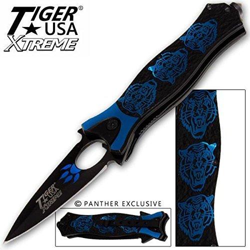 Tiger USA Xtreme Tiger Roar Knife - Blue - AnyTime Blades