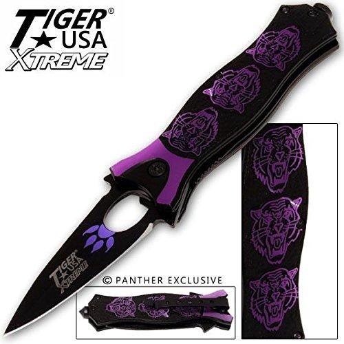 Tiger USA Xtreme Tiger Roar Knife - Purple - AnyTime Blades