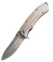 Trump " Make America Great Again" Rustic Smooth Assisted Opening Knife - AnyTime Blades