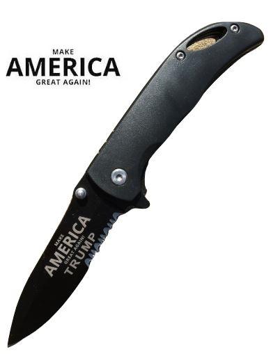 TRUMP "Make America Great Again"Assisted Open Rescue Knife - AnyTime Blades