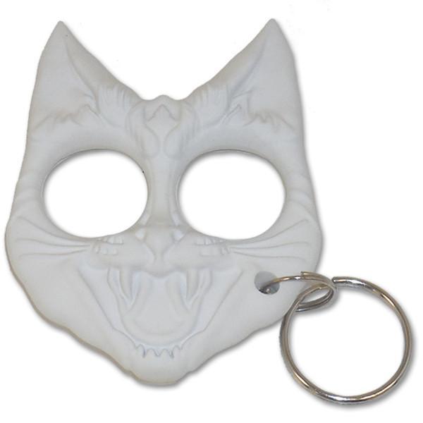 WHITE Self Defense Cat Keychain - AnyTime Blades